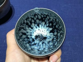 范宏远老师 油滴敛口盏:口径8*4.5