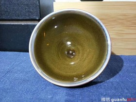 吴声华老师“茶抹·兔毫”双色釉面:口径9*5.3