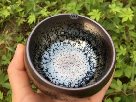 祝涵乘 油滴禅定杯:口径8.5*5.5