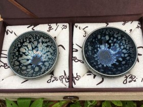 范宏远老师 油滴敛口盏 对杯:口径8*4.5