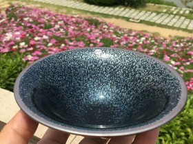 陈隆师傅 油滴大盏:口径15*5.8
