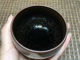 陈孝亮老师 柴烧野兔毫禅定杯:口径8*5.5