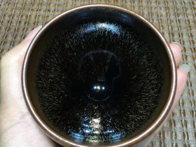 陈孝亮老师 柴烧野兔毫手工盏:口径7.8*5