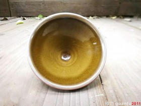 吴声华老师 双色釉茶沫绿:口径8.8*5.4