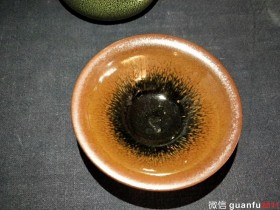 陈建生老师 龙窑柴烧兔毫:口径9.2*4.3