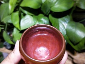 廖设生老师 柿红祥云 鸡蛋杯