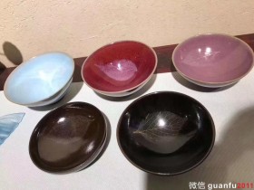 水出胜老师 郎红木叶茶盏 黑釉木叶