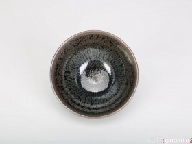 裴春元师傅 早期油滴敛口盏 口径8*4.2