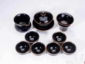 叶诗铭老师 乌金釉茶具套装
