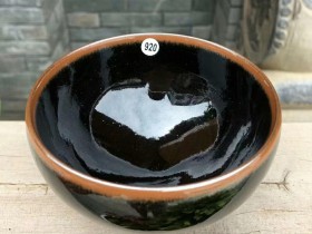 精品柴烧乌金~范海龙师傅龙窑柴烧作品!口径8.7肚大9.3高5.7