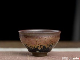 彩斑油滴盏 叶长青老师作品