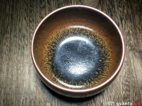 陈建生龙窑柴烧兔毫将军杯 口7.5肚大8.5高6.8