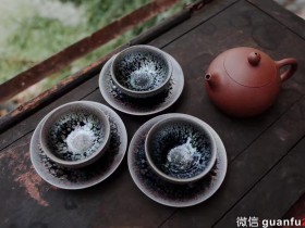 叶新奴师傅茶具套装 单杯+盏托 7×3.5公分