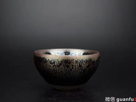 原窑建盏 叶新奴师傅手作油滴 敛口(钵)