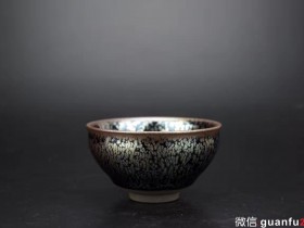 原窑建盏 叶新奴师傅手工油滴 束口