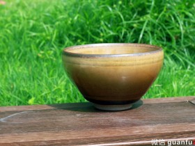 礼和建盏 徐忠老师 玉叶盏双叶敛口型  口径9.2 高5.5