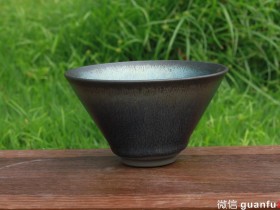 廖成军老师 蓝色妖姬 斗笠型  口径9.1高5.3