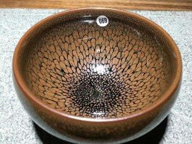 精品黄鹧鸪斑~陈其富师傅作品 口径8.5高肚大9.2高5.2