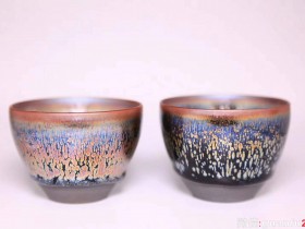 【作者】:江汉旺老师 【品名】:无双对杯 【尺寸】:7.3*5.6 【器型】:尊杯