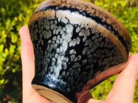 非遗传承人 杨敏老师 作品鹧鸪斑盏 器型工整 口径9.5高6