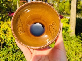 徐忠老师 黄金木叶盏 口径9.2高5.3