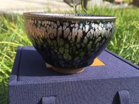 清风建盏 陈乃文老师 心箭 口径9高5.5