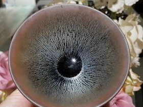 陈国文银毫斗笠盏 口9.6高5.5