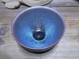 陈国文老师 金奖作品 极品银毫 纯手工 束口盏 口径9.6/6厘米