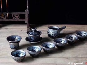 非遗传承人  邹云源老师  油滴茶具12件套