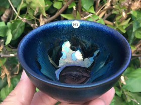 陆子旺师傅作品~七彩曜变油滴! 口径9.3高5.3