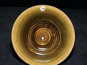 龙窑柴烧茶末釉~罗宜华师傅作品!完美品相! 口径10.1高4.8