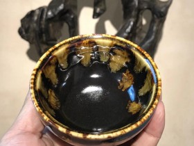 台湾-邵椋扬老师 高足 玳瑁 茶盏 口径:9高:6