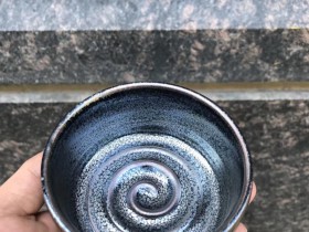 苏天培老师作品:直筒螺旋纹、星光油滴茶盏，完美无瑕精品。