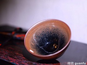 古法柴窑宋韵金兔毫 郑渗添作品 束口9.2