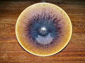 日本大师~古川刚,天目盏,口径9.8高3.8。