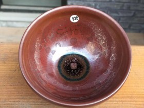 红油滴曜斑~周岐青师傅作品 口径8.5高5