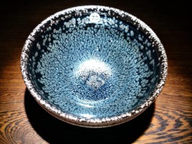 黑底银斑泰斗~卓立旗大师,建盏界最朴实的匠人 口径9.2高5.1