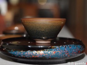 把盏堂柴窑 郑渗添手作 柴烧兔毫盏 束口12.3/7