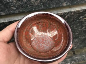 陈为椿 柿红束口盏