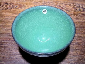 范永寿师傅作品 柴烧冰裂纹翡翠绿