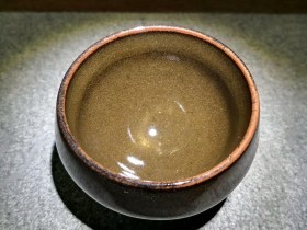 茶沫釉个性杯~白炳友师傅古法柴烧作品