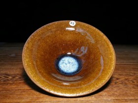 茶沫釉回蓝~仿古胎!首批非遗传承人~吴立勇师傅新品!