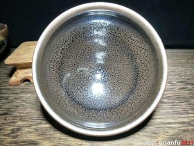 严小华龙窑柴烧鹧鸪斑 口9高5.8
