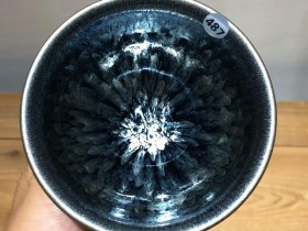 陈孝军手工 百花束口盏 口径9高5.5