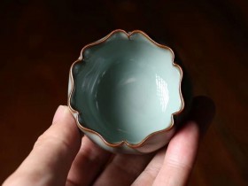 李震  龙泉青瓷  纯手工主人杯