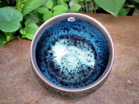 满天星腰鼓杯~刘学财师傅作品 口径7.9肚大8.8高6.3