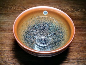 柴烧兔毫~吴继旺师傅龙窑柴烧作品 口径9.1高5.8