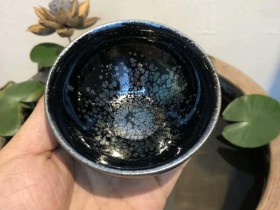华御 陈春华老师 黑釉油滴 茶盏 口:9高:6
