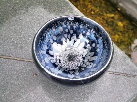 黑牡丹~大禅定杯 阙梅娇老师作品 口径9.3肚大10.1高5.5