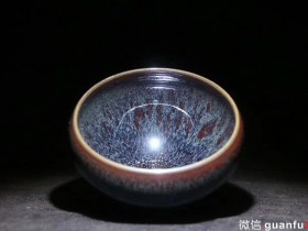 台湾陶艺家【作者】江有庭老师 【品名】蓝烨藏色天目 【规格】10.3 x 6.5 cm